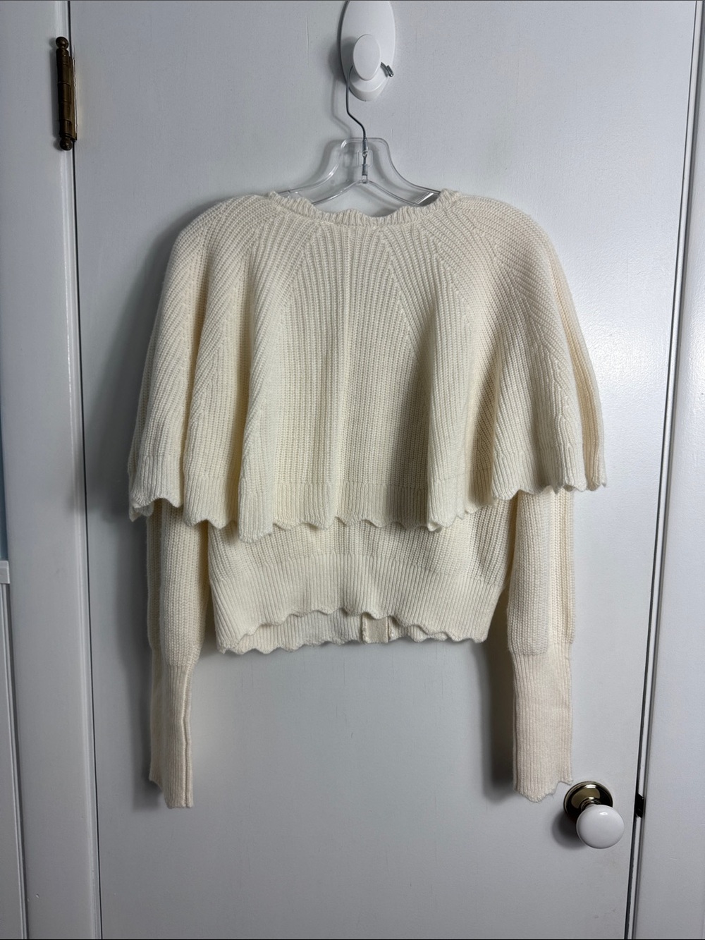 NWT Love Shack Fancy Daelyn Cashmere Wool Cardigan Size Large - Picture 5 of 7